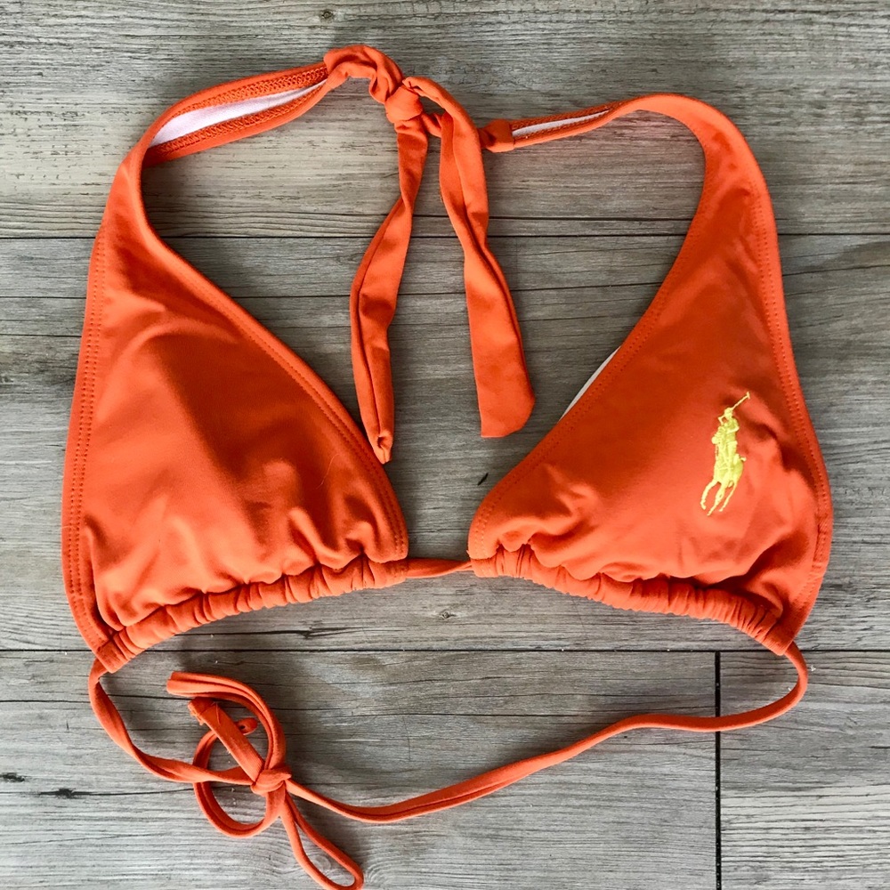Polo Ralph Lauren Orange Triangle Bikini Top